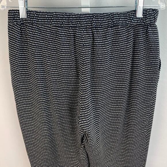 Haute Hippie Black Silk Polka Dot Pull On Pants size M - Picture 7 of 7